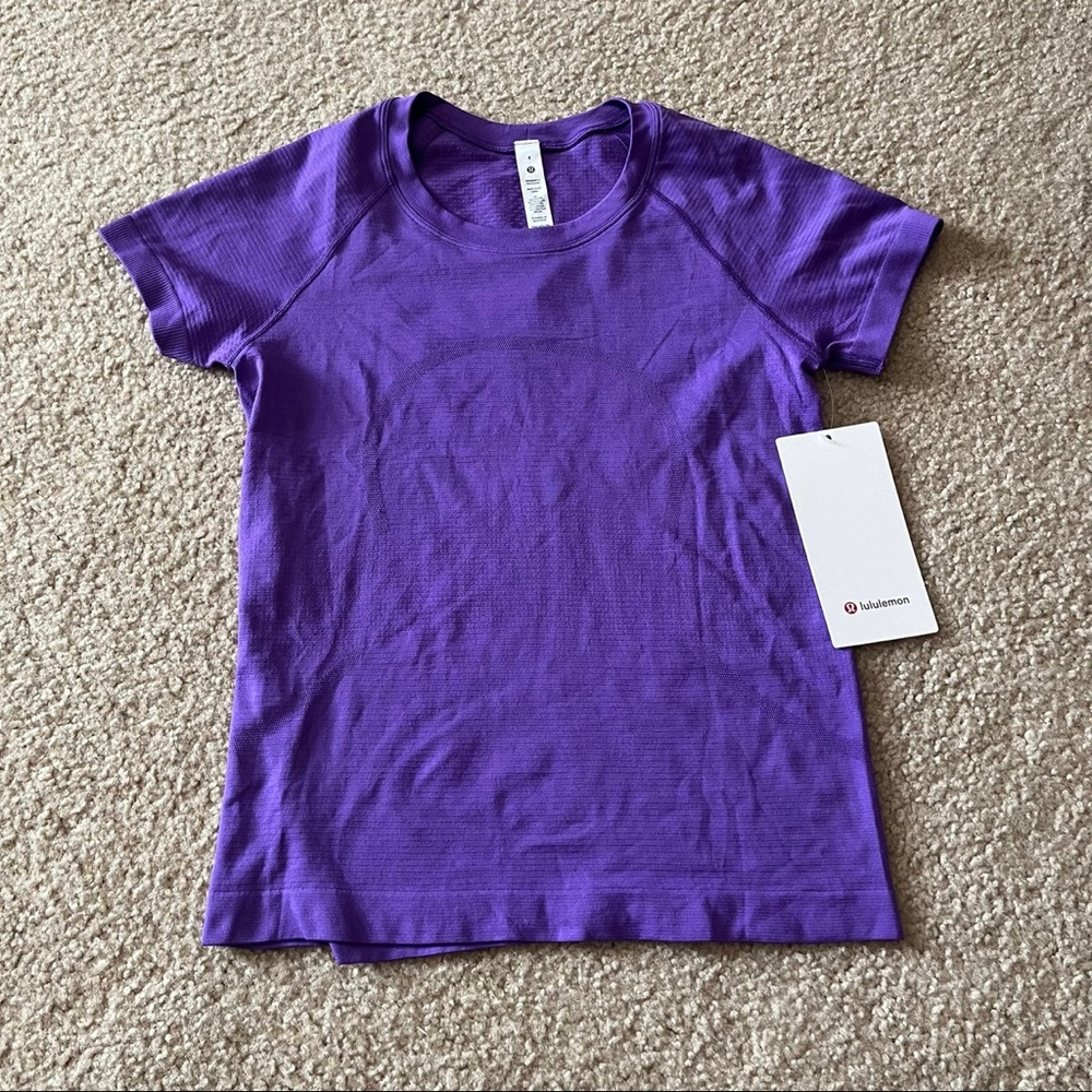 Purple Lululemon swiftly tech size 4